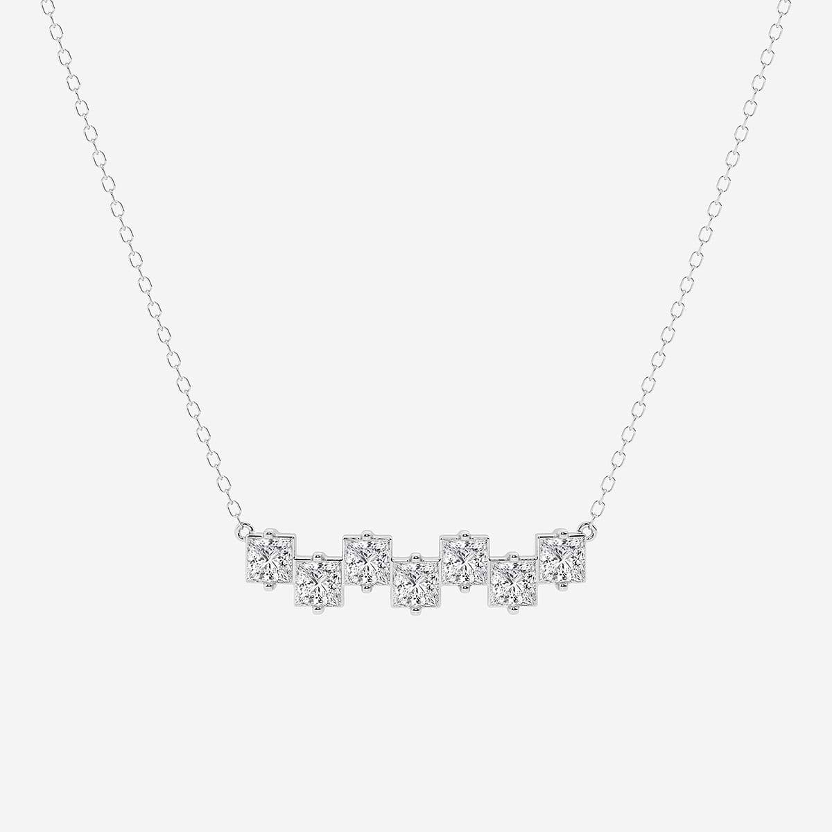 1 3/4 ctw Princess Lab Grown Diamond Stagger Seven Stone